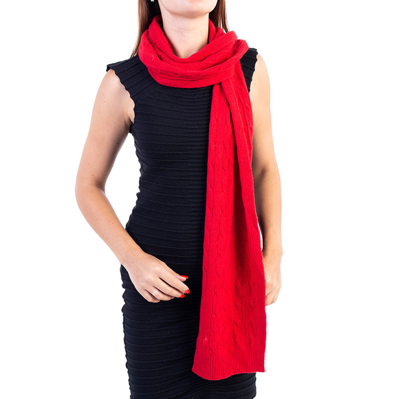RALPH LAUREN RED SCARF | WOMENS - Picture 1 of 4